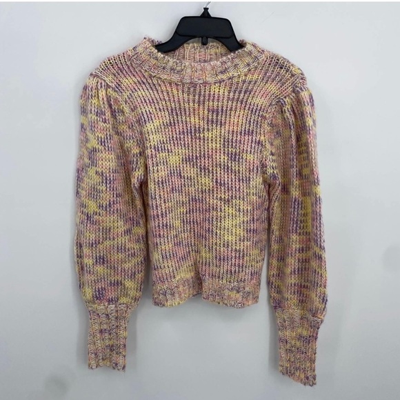 NWT ALL IN FAVOR Small Puff Sleeve Marled
Pastel Knit Sweater - Picture 4 of 11